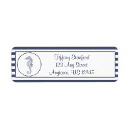 Etiqueta Caballo marino nautico | Personalizado