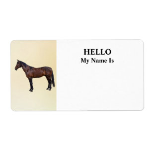Etiqueta Caballo Morgan de Perfil