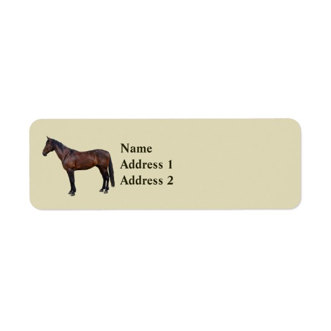 Etiqueta Caballo Morgan de Perfil (Frente)