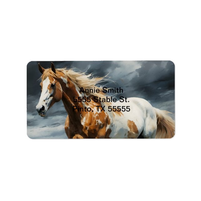 Etiqueta Caballo Pinto (Frente)