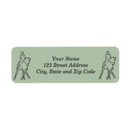 Etiqueta Caballo y jinete de Dressage - mitad de paso