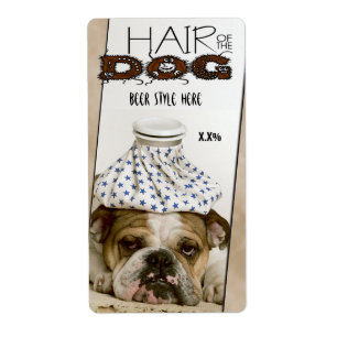 Etiqueta Cabello de la cerveza de perro