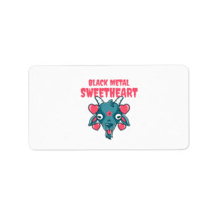 Etiqueta cabeza de cabra adorable baphomet