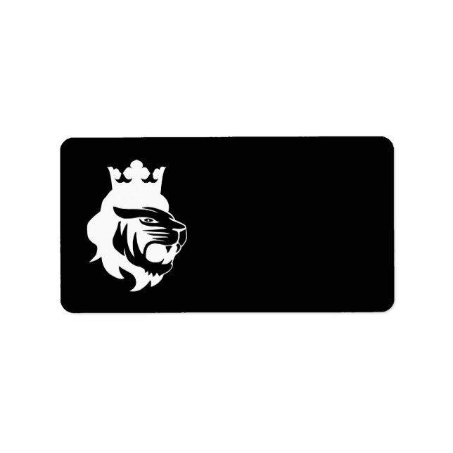 Etiqueta Cabeza de rey león (Frente)