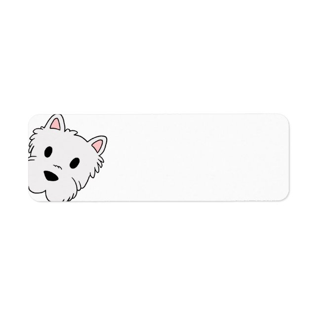 Etiqueta cabeza personalizado westie (Frente)