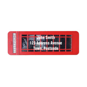 Etiqueta Cabina de teléfonos roja de Londres