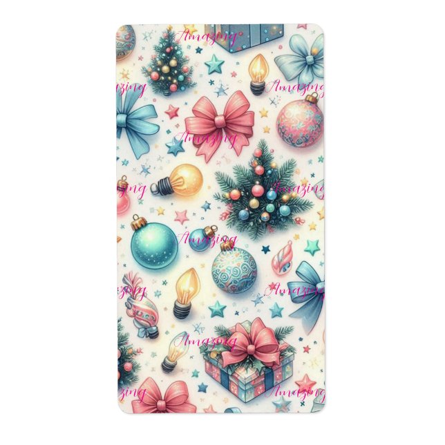 Etiqueta Cables de envío festivo (Frente)