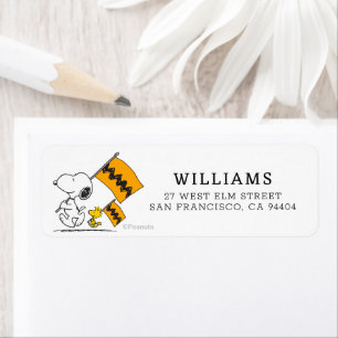 Etiqueta Cacahuetes   Banderas Snoopy & Woodstock