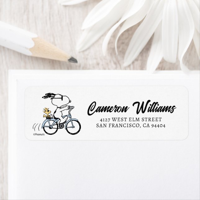 Etiqueta Cacahuetes | Bicicleta Snoopy & Woodstock (In situ)