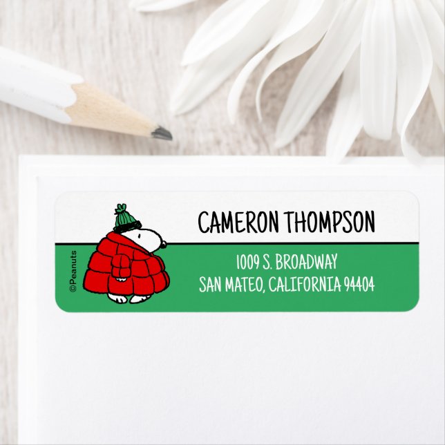 Etiqueta Cacahuetes | Chaqueta Snoopy Red Puffer (In situ)