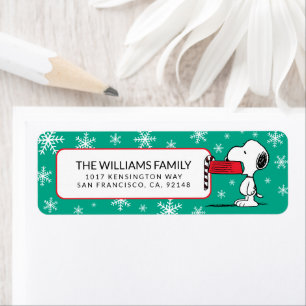 Etiqueta Cacahuetes Doghouse de Snoopy con luces