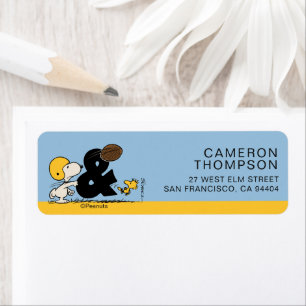Etiqueta Cacahuetes   Fútbol Snoopy & Woodstock