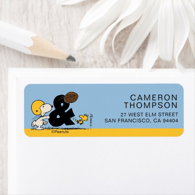 Etiqueta Cacahuetes | Fútbol Snoopy & Woodstock (In situ)