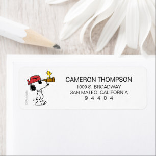 Etiqueta Cacahuetes   Pirate Snoopy y Woodstock