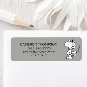 Etiqueta Cacahuetes   Snoopy Ace Volador BW