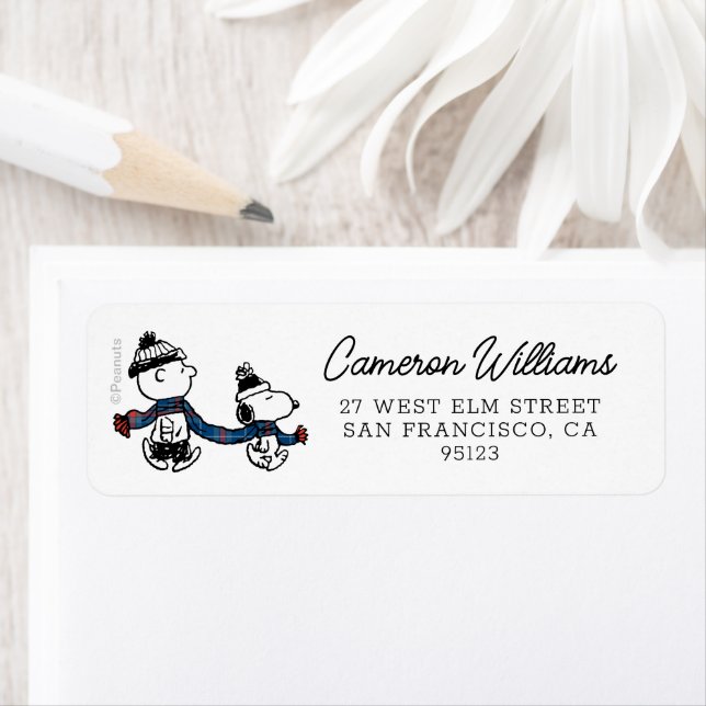 Etiqueta Cacahuetes | Snoopy & Charlie Brown Winter Scarf (In situ)