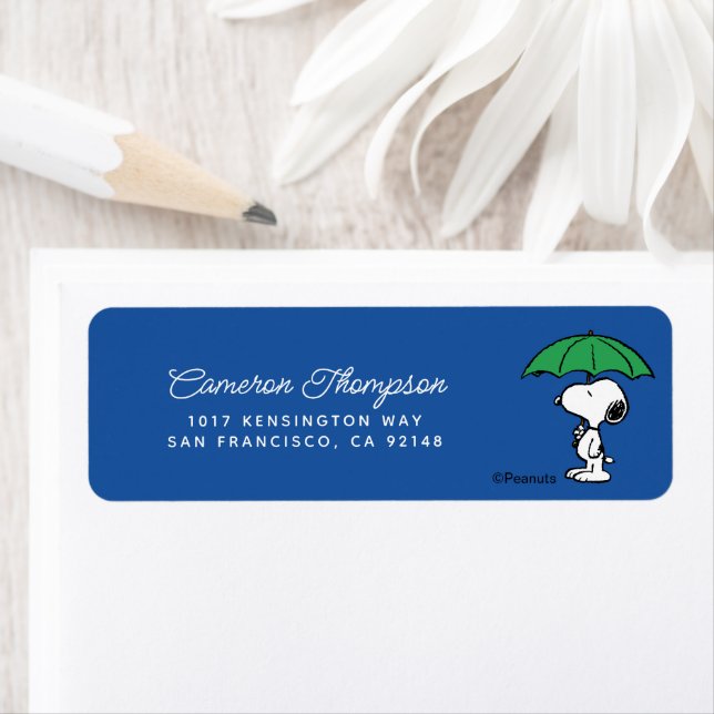 Etiqueta Cacahuetes | Snoopy Green Umbrella (In situ)
