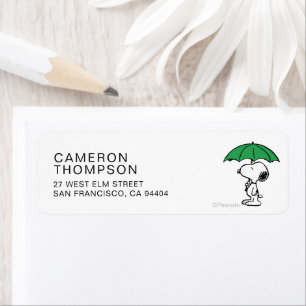 Etiqueta Cacahuetes   Snoopy Green Umbrella