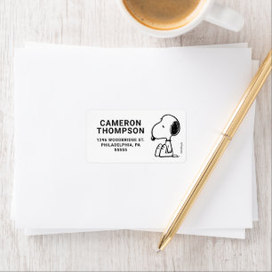 Etiqueta Cacahuetes   Snoopy Mirando hacia abajo