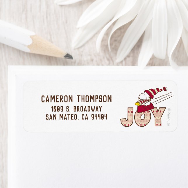 Etiqueta Cacahuetes | Snoopy & Woodstock Joy Sled Ride (In situ)