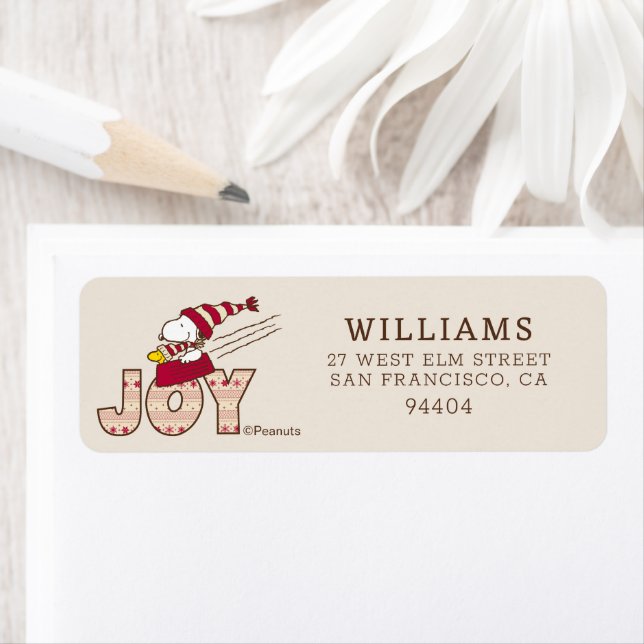 Etiqueta Cacahuetes | Snoopy & Woodstock Joy Sled Ride (In situ)