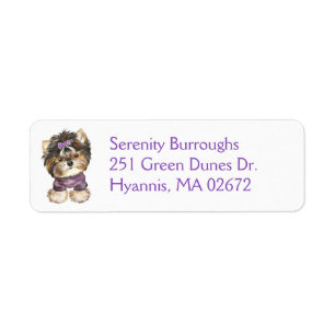 Etiqueta Cachorro Adorable de Yorkie Amante del Perro Yorks