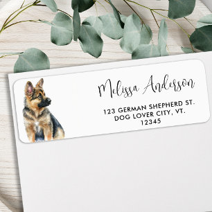 Etiqueta Cachorro de cachorro Pastor Alemán Pastor Direcció