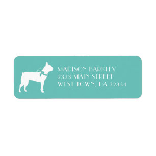 Etiqueta Cachorro de Perro Terrier de Boston