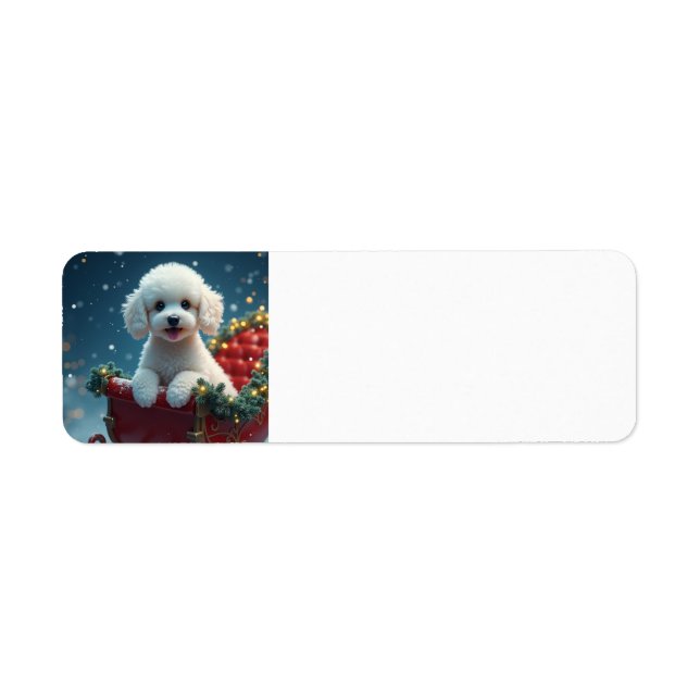 Etiqueta cachorro de Santa (Frente)