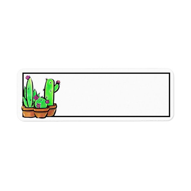Etiqueta Cactus cactus succulantes (Frente)