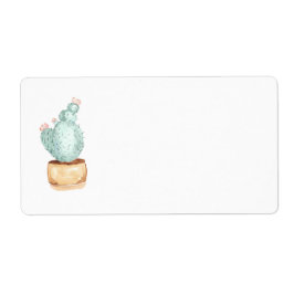 Etiqueta Cactus Garden | Dirección de acuarela