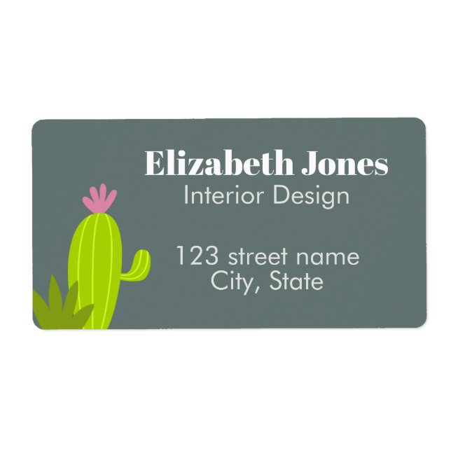 Etiqueta Cactus Shipping Labs (Frente)