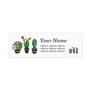 Etiqueta cactus, suculento, acuarela, fiesta, mexicano,
