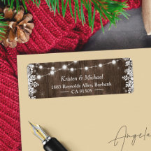 Cadena Rustica Enciende Los Copos De Nieve De Invi