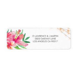 Etiqueta Cadena tropical ilumina la floral