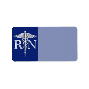 Etiqueta Caduceo del RN de la enfermera registradoa en