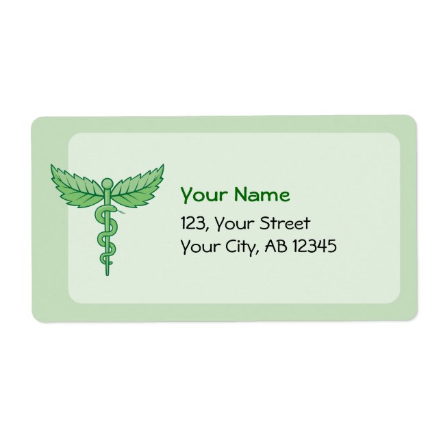 Etiqueta Caducto con hojas (Frente)