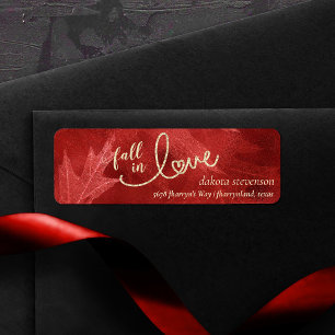 Etiqueta Caer enamorada del otoño   Candy Apple Red Address