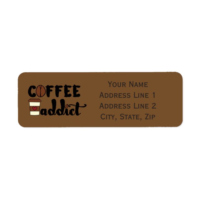 Etiqueta Café Adicto II - Personalizar (Frente)