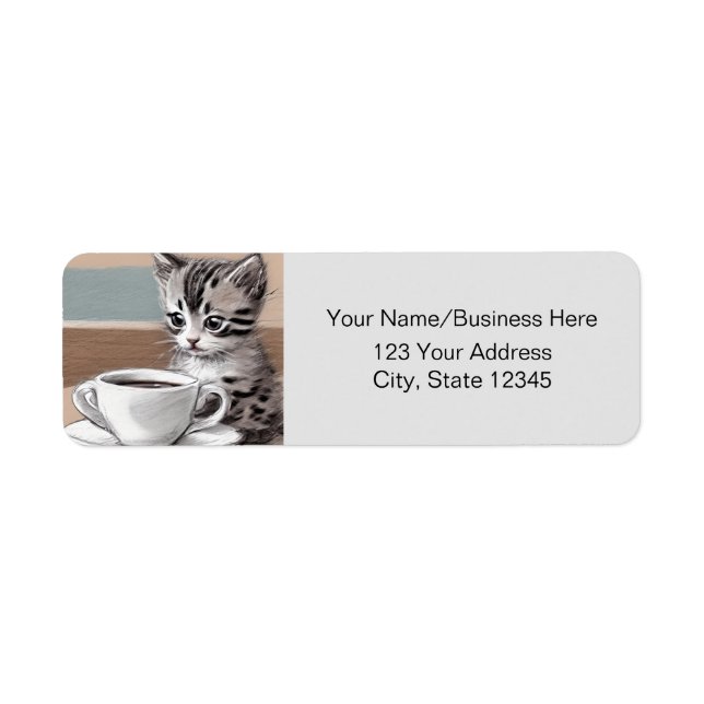 Etiqueta Café con sabor a gatito (Frente)