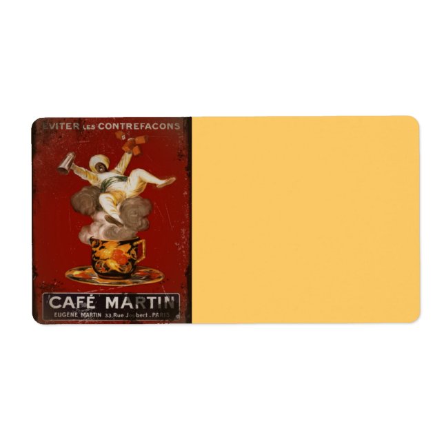 Etiqueta Cafe Martin Genie (Frente)