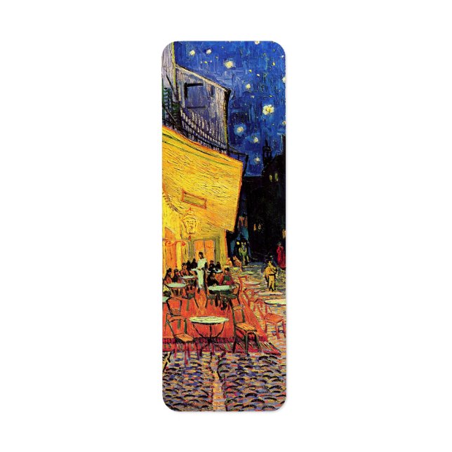 Etiqueta Cafe Terrace de noche por Vincent van Gogh (Frente)