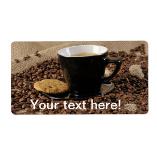 Etiqueta Café y galleta