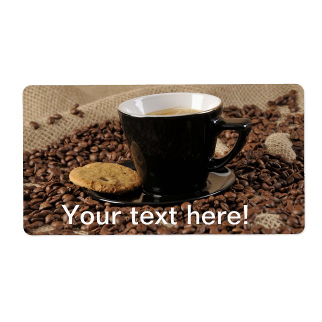 Etiqueta Café y galleta (Frente)