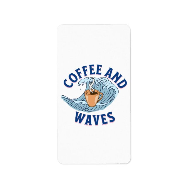 Etiqueta Café y olas (Frente)