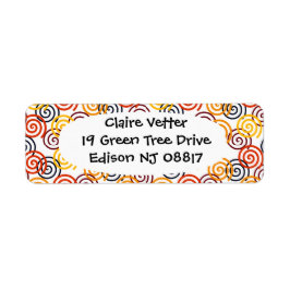 Etiqueta Caída de Swirls