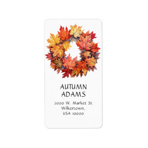ETIQUETA CAÍDA SALE COLORES DE AUTUMN WREATH