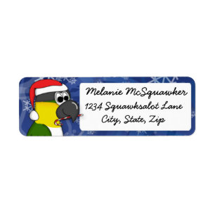 Etiqueta Caique de cabeza negra del navidad