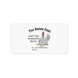 Etiqueta caja de huevos de granja Label tienda de la granja