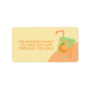 Etiqueta Caja de jugo naranja